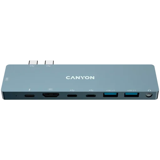 USB хъб CANYON hub DS-8 8in1 Thunderbolt 4k Space Grey