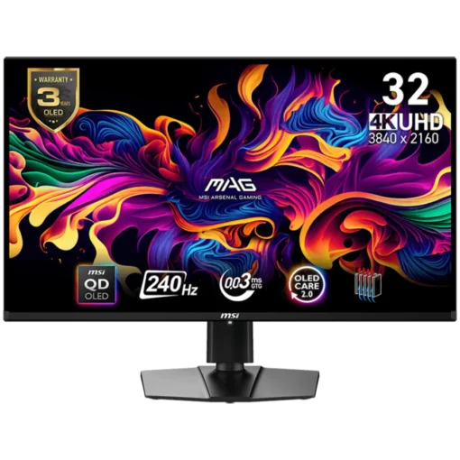 Монитор MSI MAG 321UPX QD-OLED Gaming Monitor 32" 240Hz UHD (2840x2160) 16:9 QD-OLED Anti-Reflection 0.03ms 250nits 1500