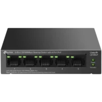 Kомутатор TP-Link LS105LP 5-Port 10/100 Mbps Desktop Switch with 4-Port PoE 4× 10/100 Mbps PoE Ports 1× 10/100 Mbps Non-