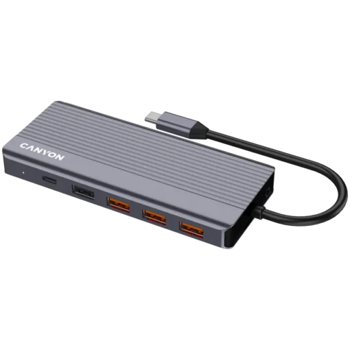 USB хъб CANYON hub DS-16 13in1 4k USB-C Grey - Image 9