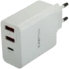 Зарядно за мобилен телефон CANYON charger H-08 PD 30W USB-C 2USB-A White