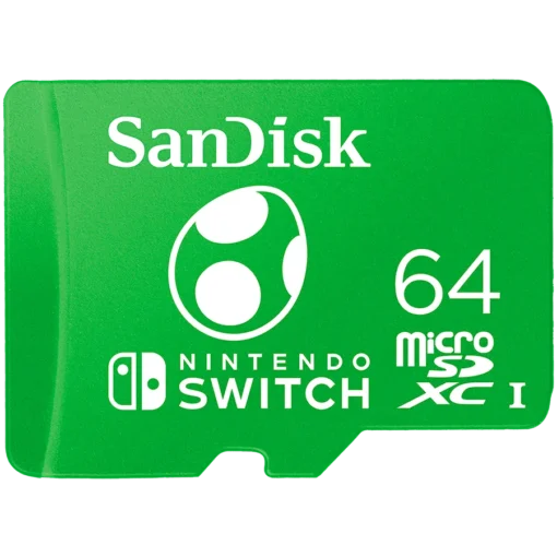 Карта памет SanDisk Nintendo MicroSDXC UHS-I card for Nintendo Switch Yoshi Edition- 64GB Up to 100MB/s read; up to 90MB