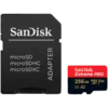 Карта памет SanDisk Extreme PRO microSDXC 256GB + SD Adapter + 2 years RescuePRO Deluxe up to 200MB/s & 140MB/s Read/Wri