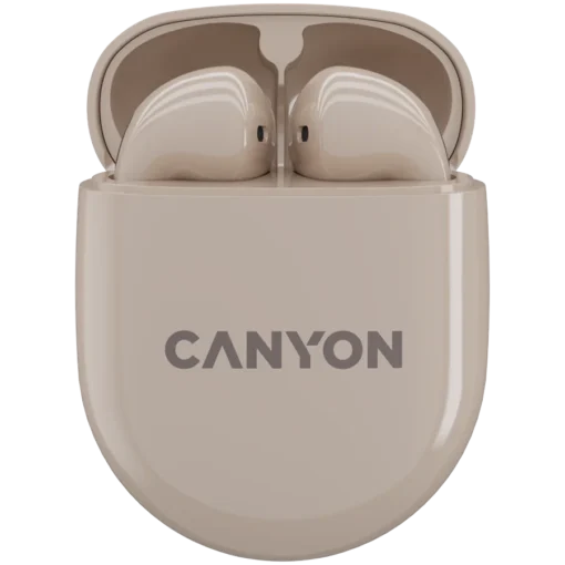 Bluetooth слушалки CANYON headset TWS-6 Beige