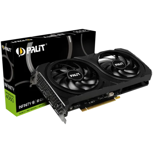 Видео карта Palit RTX 4060 Infinity 2 8GB GDDR6 128 bits 1x HDMI 2.1 3x DP 1.4a two fan 1x 8-pin Power connector recomme