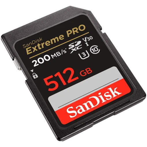 Карта памет SanDisk Extreme PRO 512GB SDXC Memory Card + 2 years RescuePRO Deluxe up to 200MB/s & 140MB/s Read/Write spe