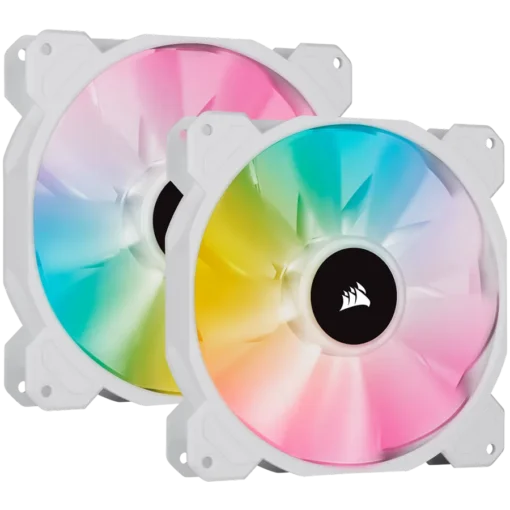 Вентилатор Corsair SP Series White SP140 RGB ELITE 140mm RGB LED Fan with AirGuide Dual Pack with Lighting Node