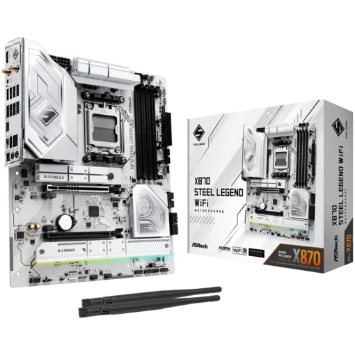 Дънна платка ASROCK MB Desktop X870 STEEL LEGEND WiFi AM5 4x DDR5 1x PCIe 5.0 x16 1x PCIe 4.0 x16 1x Blazing M.2(PCIe Ge