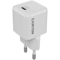 Зарядно за мобилен телефон CANYON charger CU20C GaN 20W 1xPD EU White