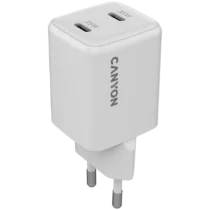 Зарядно за мобилен телефон CANYON charger CU35CC GaN 35W 2xPD EU White