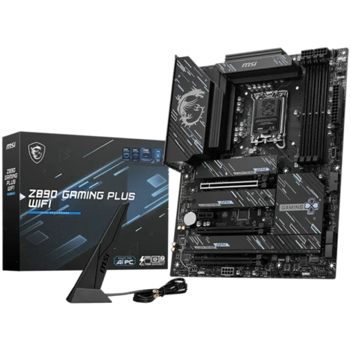 Дънна платка MSI Z890 GAMING PLUS WIFI LGA 1851 Dual Channel DDR5 up to 9200(OC)MHz 3x PCIe x16 slots 4x M.2 slot 4xUSB