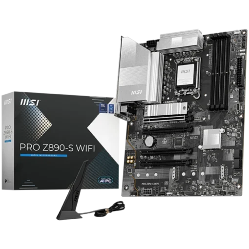 Дънна платка MSI PRO Z890-S WIFI LGA 1851 Dual Channel DDR5 up to 8600(OC)MHz 4x PCIe x16 slots 3x M.2 slot 4xUSB 2.0 6x