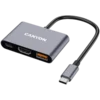 USB хъб CANYON hub DS-4 3in1 USB-C Grey