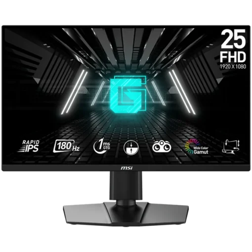 Монитор MSI G255PF E2 Gaming Monitor 24.5"" 180Hz FHD (1920x1080) 16:9 Rapid IPS Anti-glare 1ms 300nits 1000:1 178°/178°