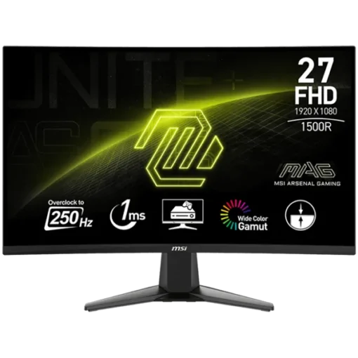 Монитор MSI MAG 27C6X Curved Gaming Monitor 27" 250Hz FHD (1920x1080) 16:9 VA Anti-glare 1500R curve 1ms 250nits 3000:1