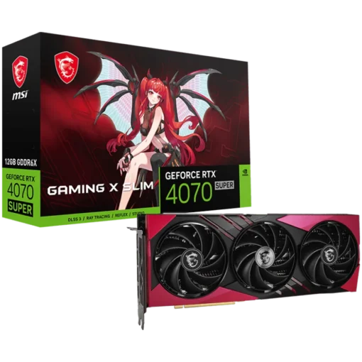 Видео карта MSI Video Card Nvidia RTX 4070 SUPER 12G GAMING X SLIM MLG 12GB GDDR6X 192bit 21Gbps Memory speed Boost: 264