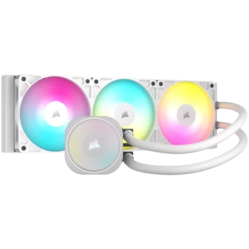 Охладител за процесор Охладител CORSAIR NAUTILUS 360 ARGB White 360mm Radiator Liquid CPU