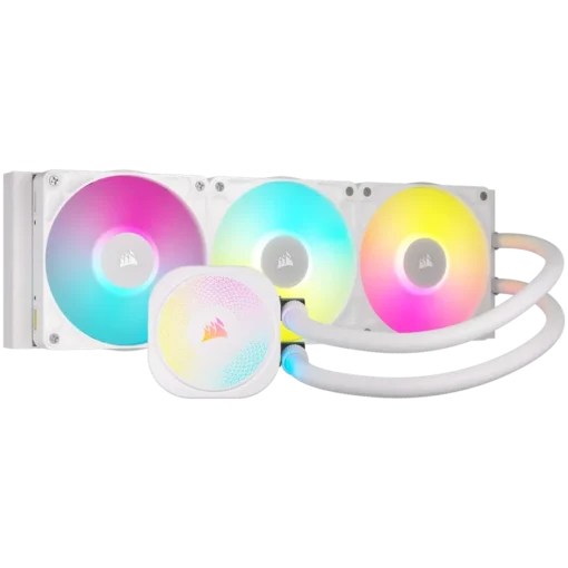 Охладител за процесор Охладител CORSAIR iCUE LINK TITAN 360 RX RGB White AIO 360mm Radiator Liquid CPU