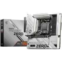 Дънна платка MSI B650M PROJECT ZERO mATX Socket AM5 Dual Channel DDR5 7600+(OC)MHz 1x PCIe x16 slot 2x M.2 slots 1x HDMI