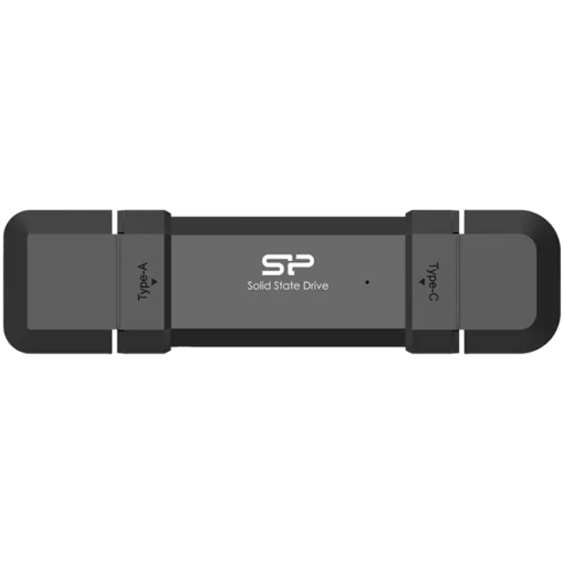 Външен SSD диск Silicon Power 500GB DS72 Dual USB-C/USB 3.2 Gen 2 Portable External SSD Steam Deck and iPhone 15 Pro R/W