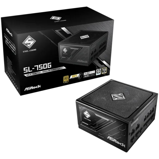 Захранване за компютър Asrock SL-750G 750W 80 Plus GOLD Fully Modular PSU Japanese Capacitors 2x EPS 12V CPU(4+4pin) 1x