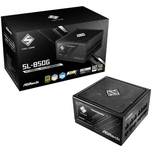 Захранване за компютър Asrock SL-850G 850W 80 Plus GOLD Fully Modular PSU Japanese Capacitors 2x EPS 12V CPU(4+4pin) 1x