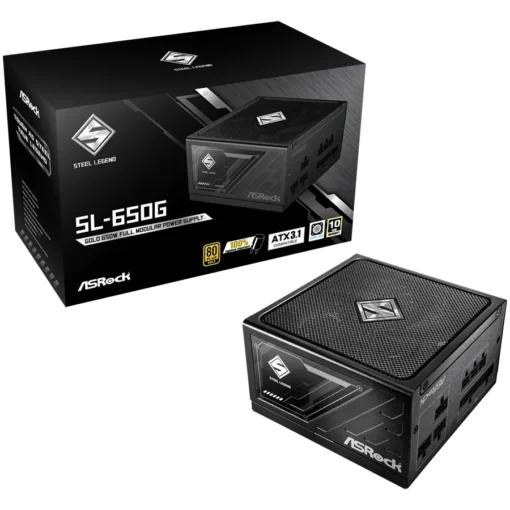 Захранване за компютър Asrock SL-650G 650W 80 Plus GOLD Fully Modular PSU Japanese Capacitors 2x EPS 12V CPU(4+4pin) 2x