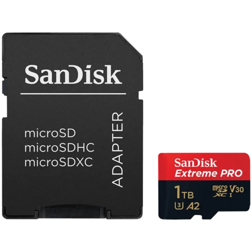 Карта памет SanDisk Extreme PRO microSDXC 1TB + SD Adapter + 2 years RescuePRO Deluxe up to 200MB/s & 140MB/s Read/Write