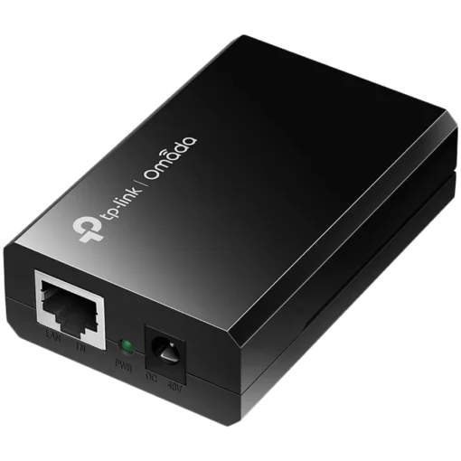 TP-Link POE150S Omada PoE Injector 2× 10/100/1000Mbps RJ45 Port IEEE 802.3af compliant 1× 48VDC Power Input Port Data an