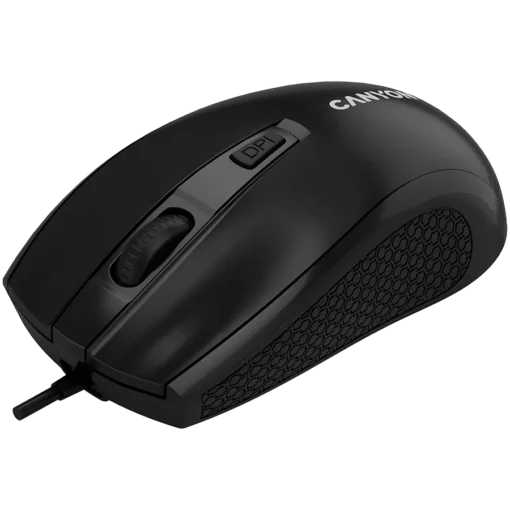 Мишка за компютър CANYON mouse M-4 Wired Black - Image 10