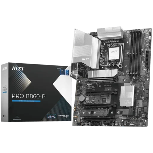 Дънна платка MSI PRO B860-P ATX LGA 1851 4x DDR5 Dual Channel DDR5 up to 8600(OC)MHz 4x PCIe x16 slot 3x M.2 slot 4x USB