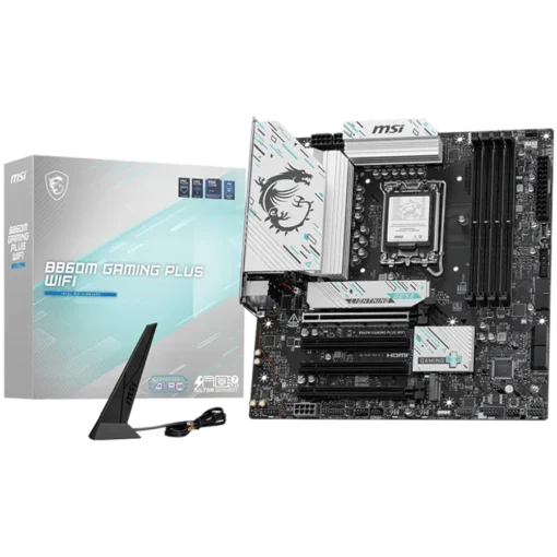 Дънна платка MSI PRO B860M GAMING PLUS WIFI mATX LGA 1851 4x DDR5 Dual Channel DDR5 up to 8600(OC)MHz 4x PCIe x16 slot 3