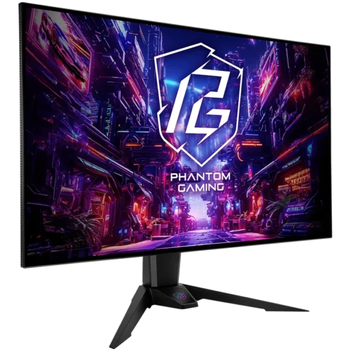 Монитор Asrock Gaming Monitor, 31.5" 4K (3840x 2160) OLED, AG, 240/480 Hz, 132% sRGB, 16:9, 1 500 000:1, 178/178, 0.03 ms, High, Swivel and Tilt adjustment, 2x 5W Speakers, 2x HDMI 2.0, 2x DP 1.2, 4x USB 3.2, 1x USB-C, 1x Audio (3.5mm), Wi-Fi antenna - Image 9