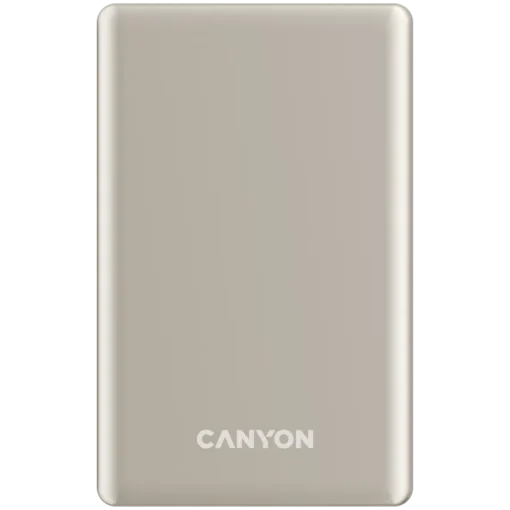 Външна батерия CANYON power bank OnPower 505 slim Magsafe 5000 mAh PD20W Beige