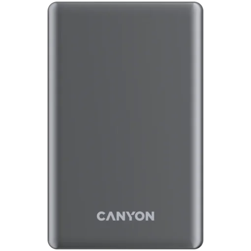 Външна батерия CANYON power bank OnPower 510 slim Magsafe 10000 mAh PD20W Dark Grey