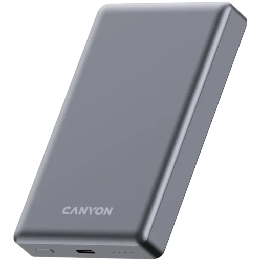 Външна батерия CANYON power bank OnPower 510 slim Magsafe 10000 mAh PD20W Dark Grey - Image 4