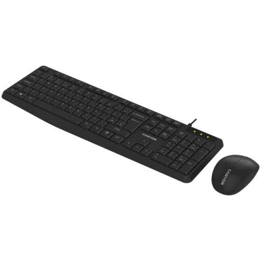 Клавиатура CANYON SET-W01 EN/BG Keyboard+Mouse Wireless Black - Image 9