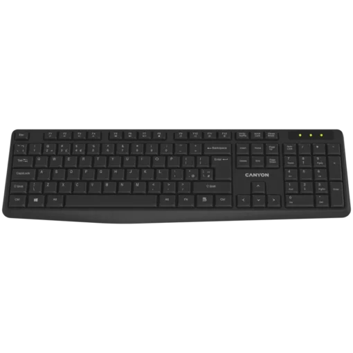 Клавиатура CANYON keyboard KB-W01 EN/BG Wireless Black