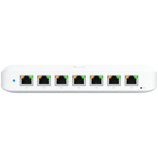 Kомутатор Ubiquiti USW-Ultra-60W Layer 2 8-port GbE PoE switch: 7x GbE PoE+ output ports GbE port with optional PoE++