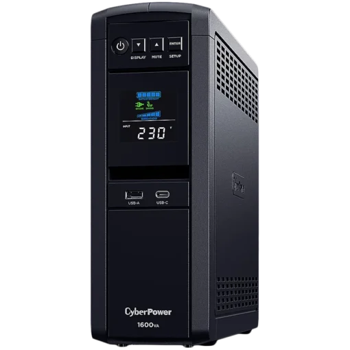 UPS CyberPower UPS AVR1600VA/1000W Line-Interactive LCD display Sine Wave output (for Active PFC ) 6x Schuko Runtime at