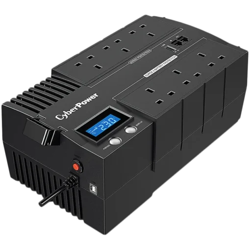 UPS CyberPower UPS AVR 1000VA/600W Line-Interactive LCD display 8x Schuko Runtime at 90W ( min ):42;