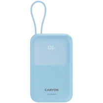 Външна батерия CANYON power bank OnPower 101 built-in cable 10000 mAh PD22.5W Blue