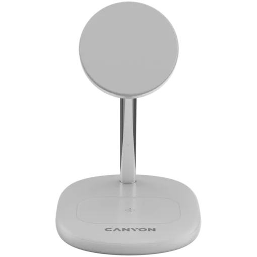 Зарядно за мобилен телефон CANYON wireless charger WCS-205 15W Qi2 2in1 w/o adapter White - Image 2