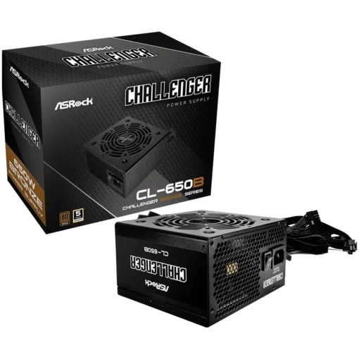 Захранване за компютър Asrock CL-650B 650W 80 Plus BRONZE Non Modular PSU 1x EPS 12V CPU(4+4pin) 2x PCIe (6+2pin) 2x 4-p