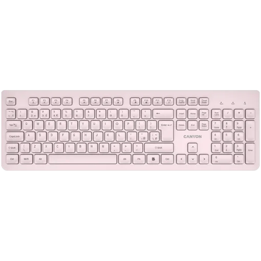 Клавиатура CANYON keyboard HKB-W01 UK/US AAA Wireless Beige