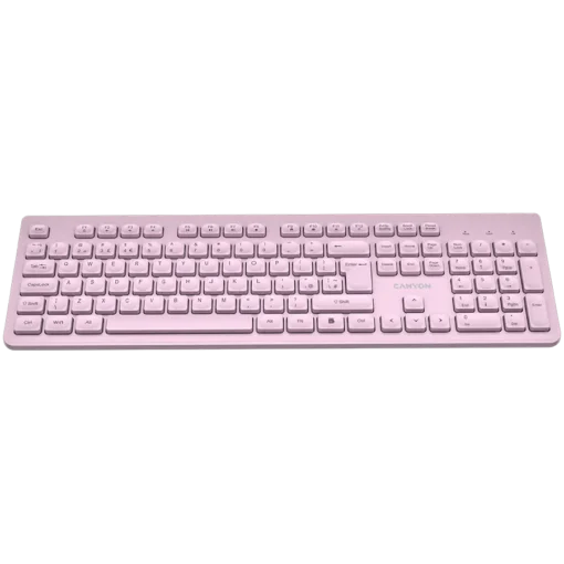 Клавиатура CANYON keyboard HKB-W01 UK/US AAA Wireless Pink - Image 2