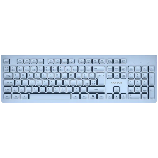 Клавиатура CANYON keyboard HKB-W01 UK/US AAA Wireless Blue