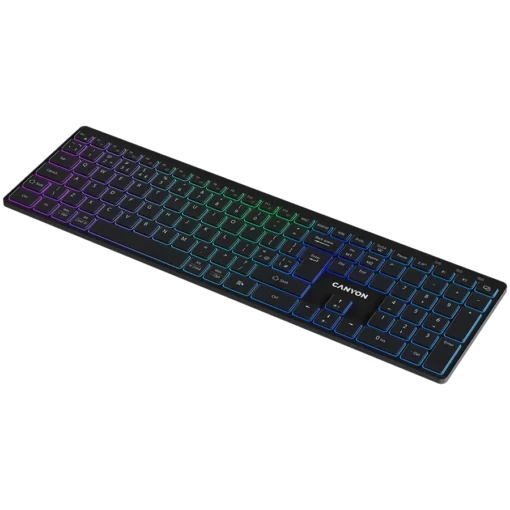 Клавиатура CANYON keyboard HKB-W11 UK/US RGB Dual Mode Wireless Black - Image 4