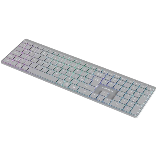 Клавиатура CANYON keyboard HKB-W11 UK/US RGB Dual Mode Wireless Grey - Image 4