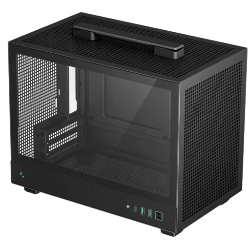 Кутия за компютър DeepCool CH160 Mini Tower Mini-ITX 2xUSB3.0 1xType-C Gen 2 1xAudio Mesh Panel Black